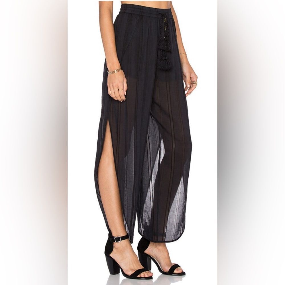 TRYB Max Split-Outseam Cropped Pants black